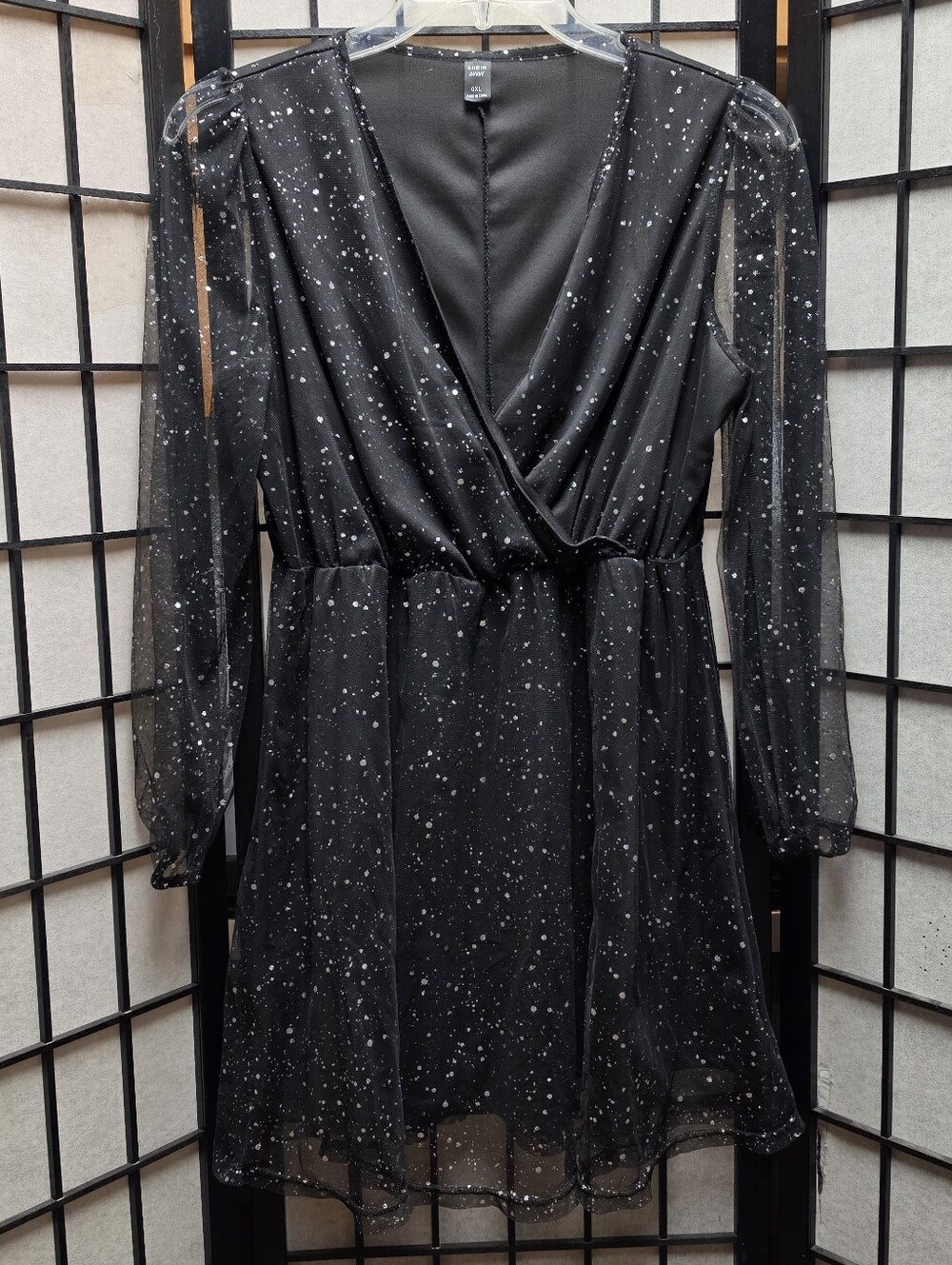 ✨️ Sparkly Foil Mesh Witchy Whimsigoth Dress Junior's XXL Women's XL